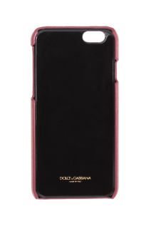 Chic Pink Leather Crystal iPhone Case
