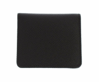 Sleek Black Leather Condom Case Wallet