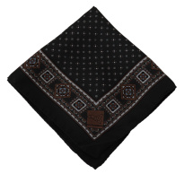 Elegant Black Silk Pocket Square