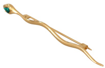 Elegant Gold-Plated Crystal Lapel Pin