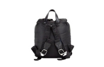 Jeans Couture Small Black Puffy Nylon Safety Buckle Backpack Book Bag