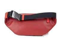 Track Colorblock Khaki Coated Canvas Red Leather Stamp Belt Bag