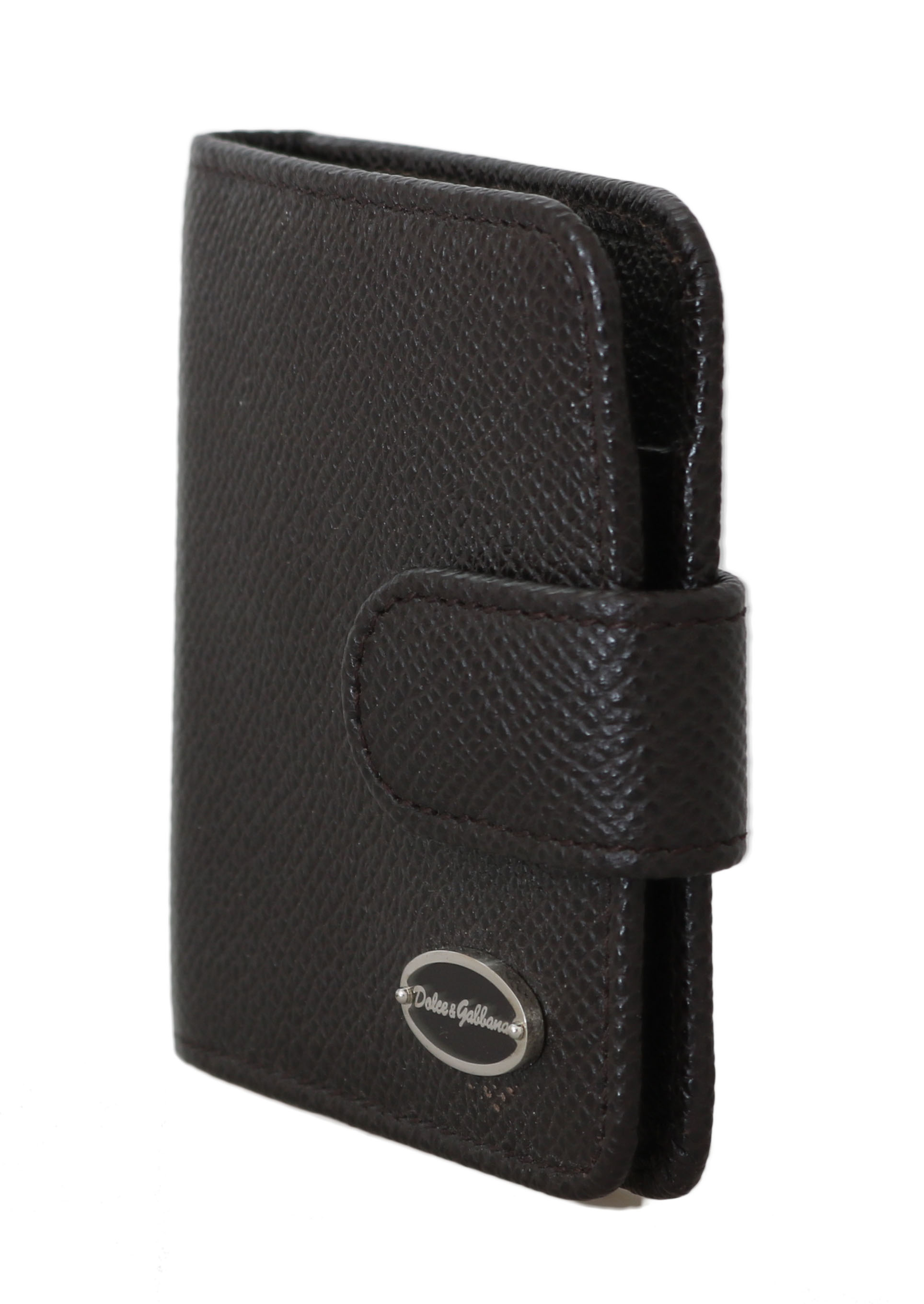 Brown Dauphine Leather Condom Case Holder