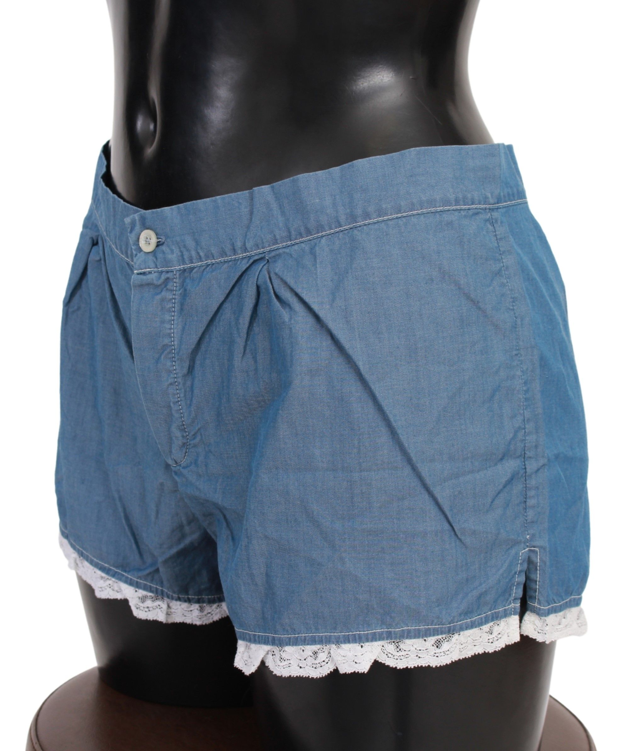Chic Denim Blue Cotton Shorts