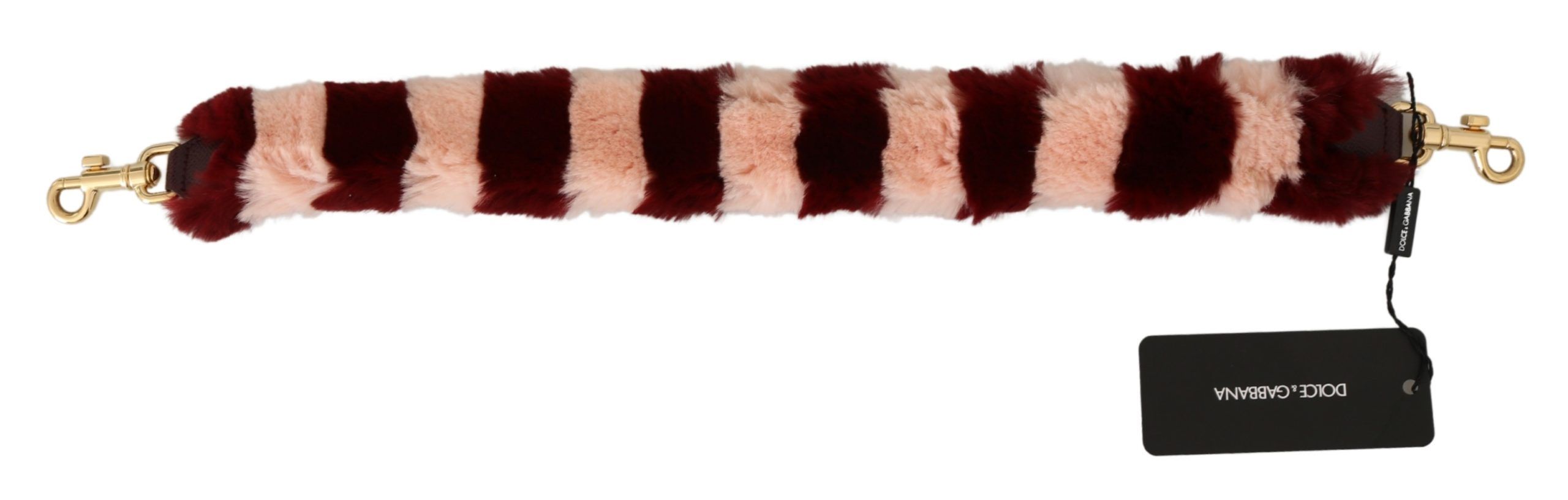 Bordeaux Pink Fur Shoulder Strap Luxury Accessory