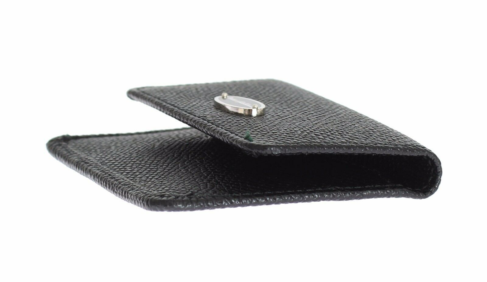 Black Dauphine Leather Condom Case Holder