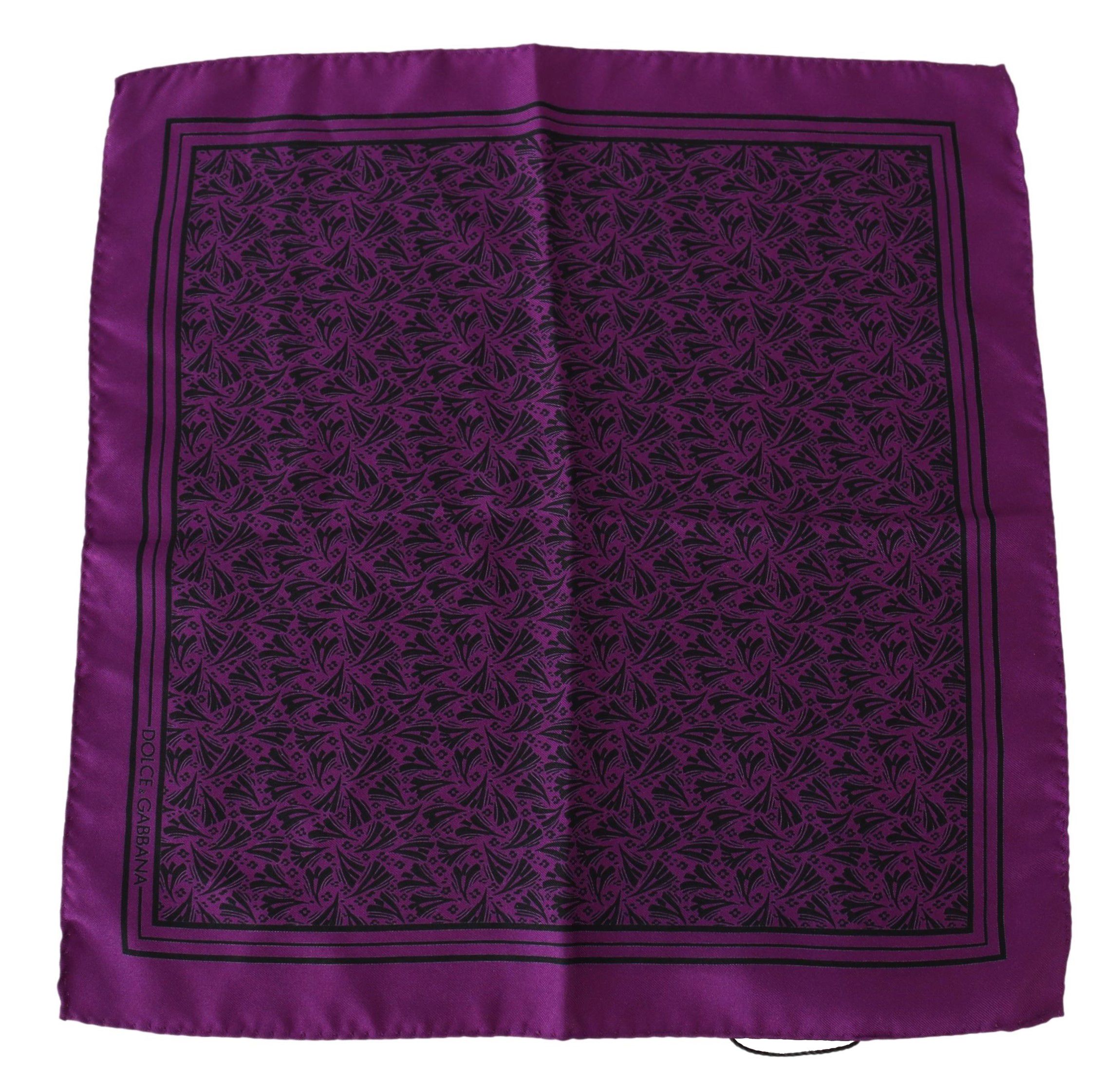 Elegant Purple Silk Pocket Square Handkerchief
