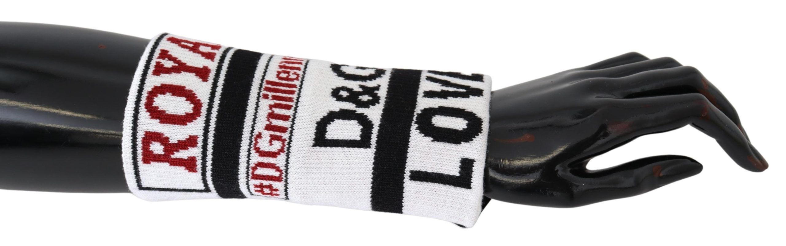 Multicolor Wool Knit D&G Love Wristband Wrap