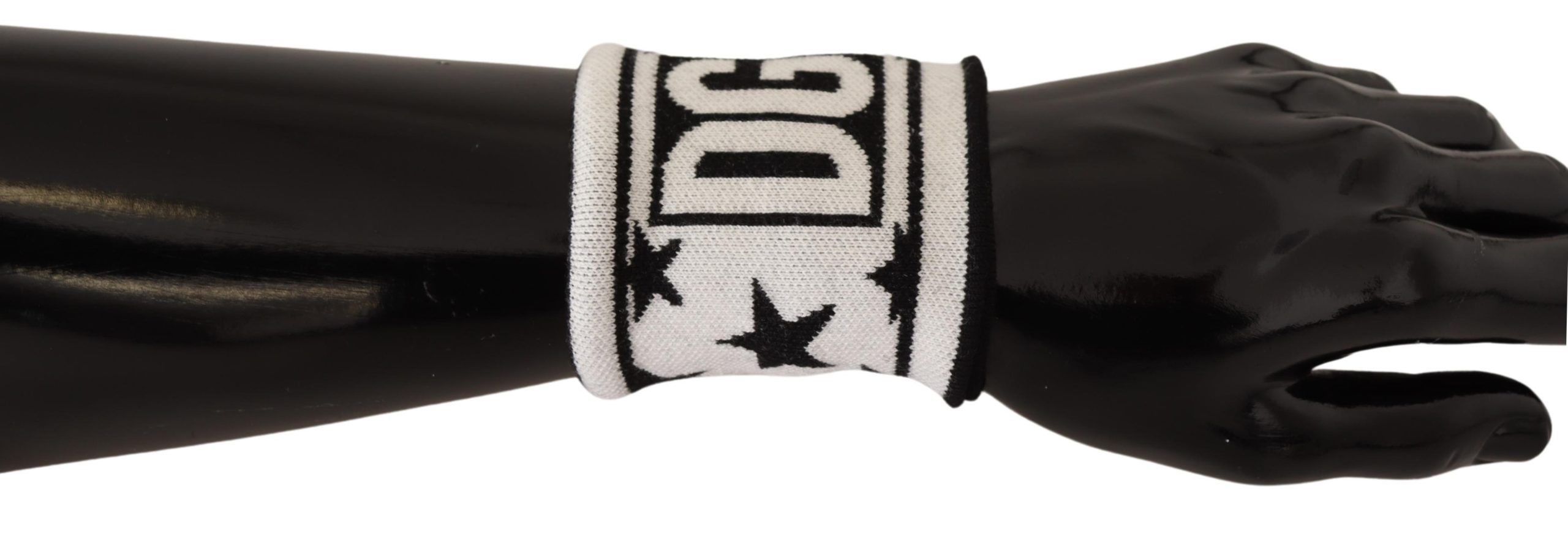 White Black Wool Logo #DGMILLENNIALS Wristband