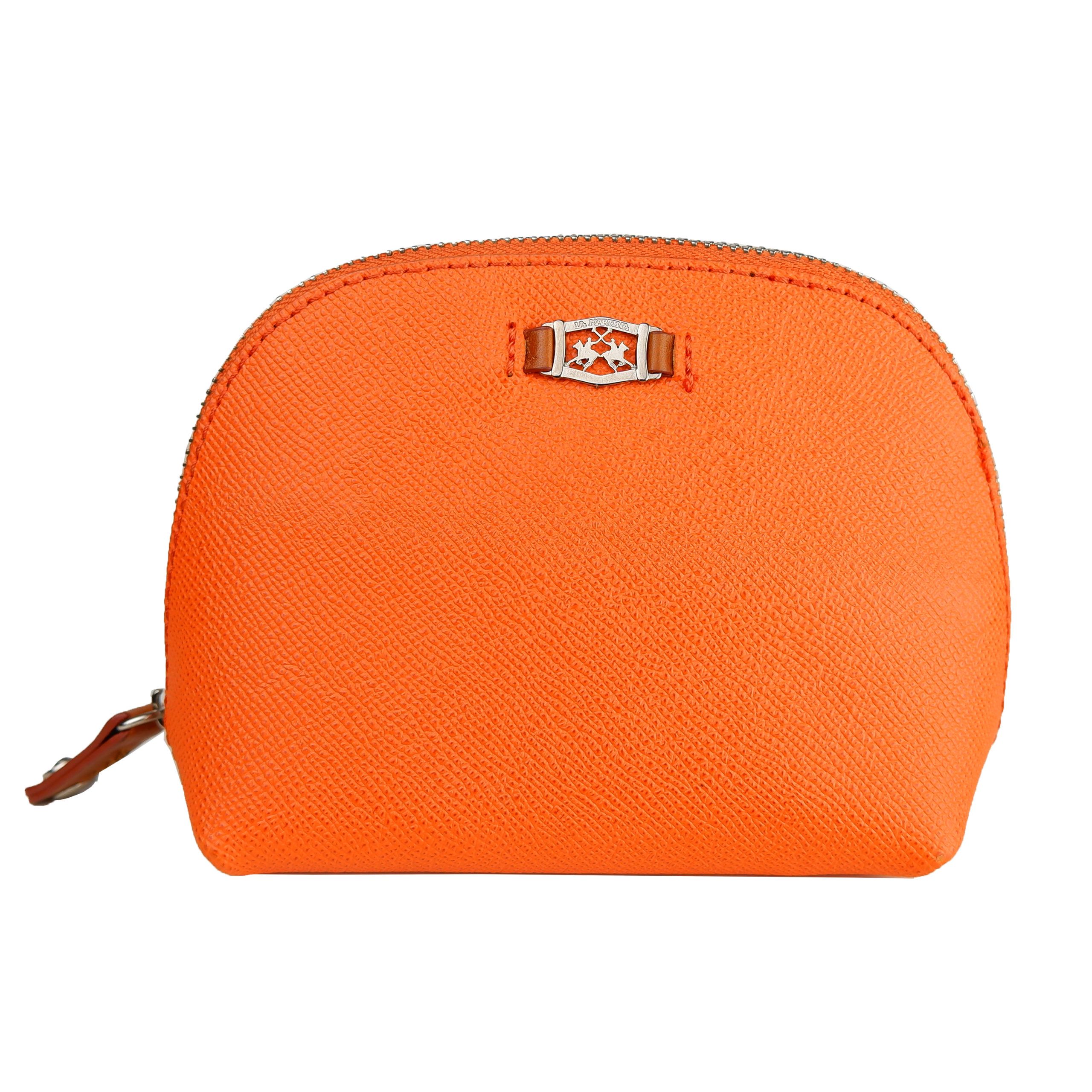 Orange Calfskin Clutch Bag