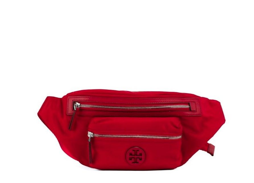 Medium Brilliant Red Nylon Adjustable Belt Bag Fanny Pack