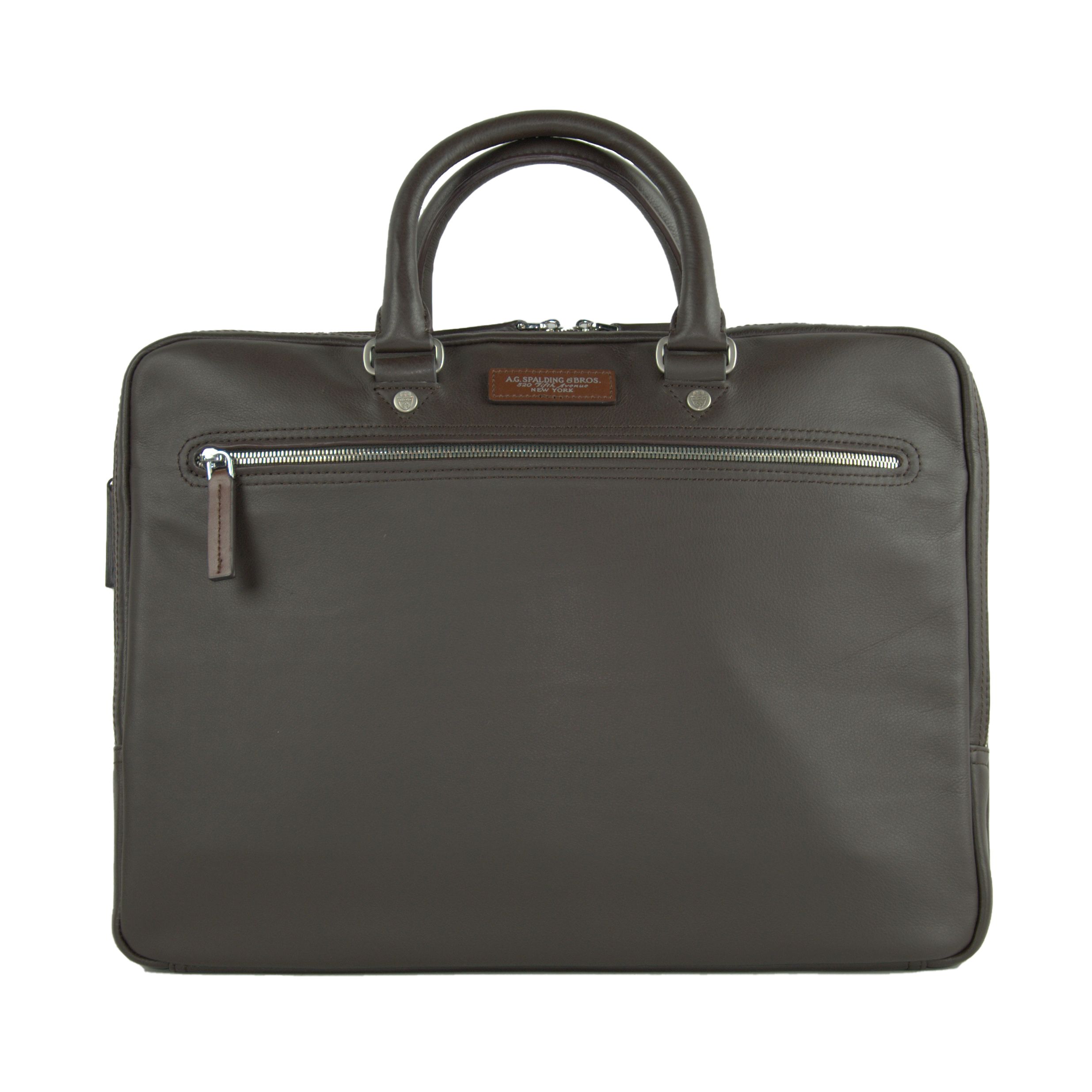 Brown Leather Bovina Briefcase