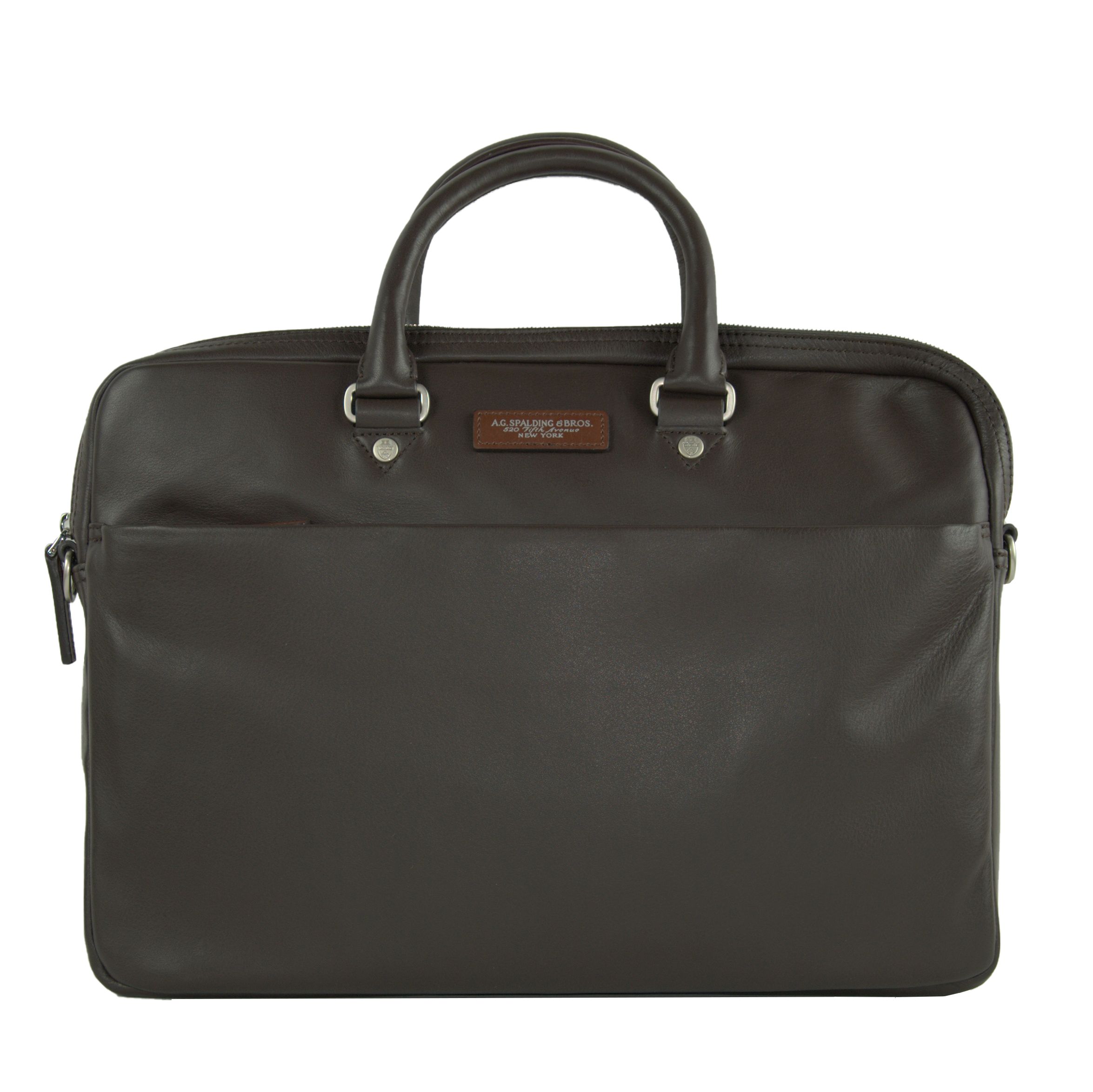 Brown Leather Bovina Briefcase
