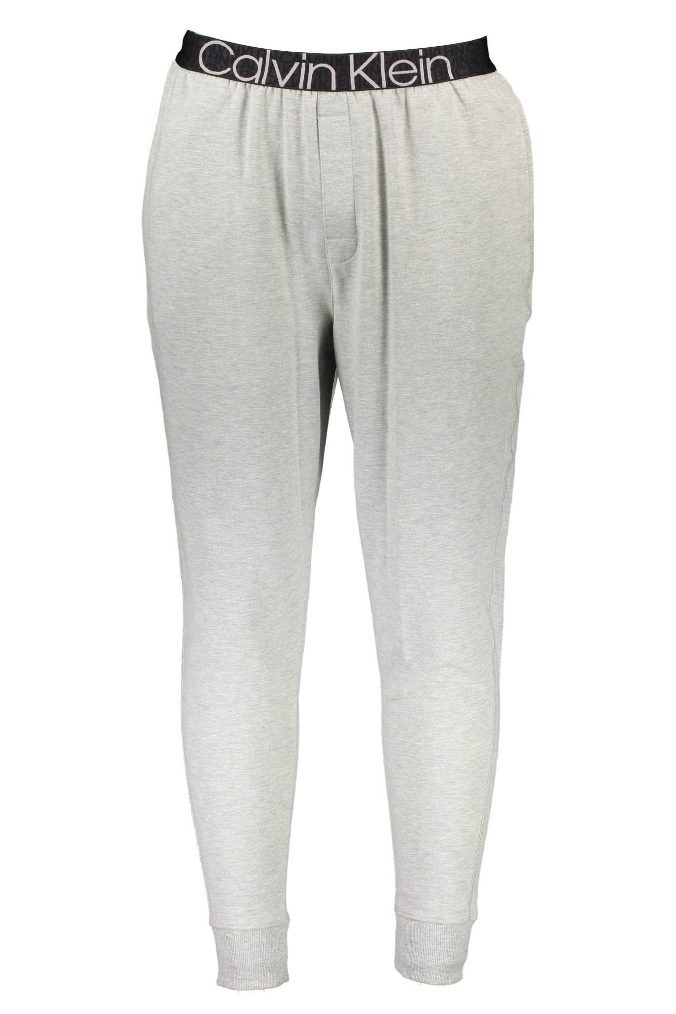 Elegant Gray Tailored Trousers with Contrast Details