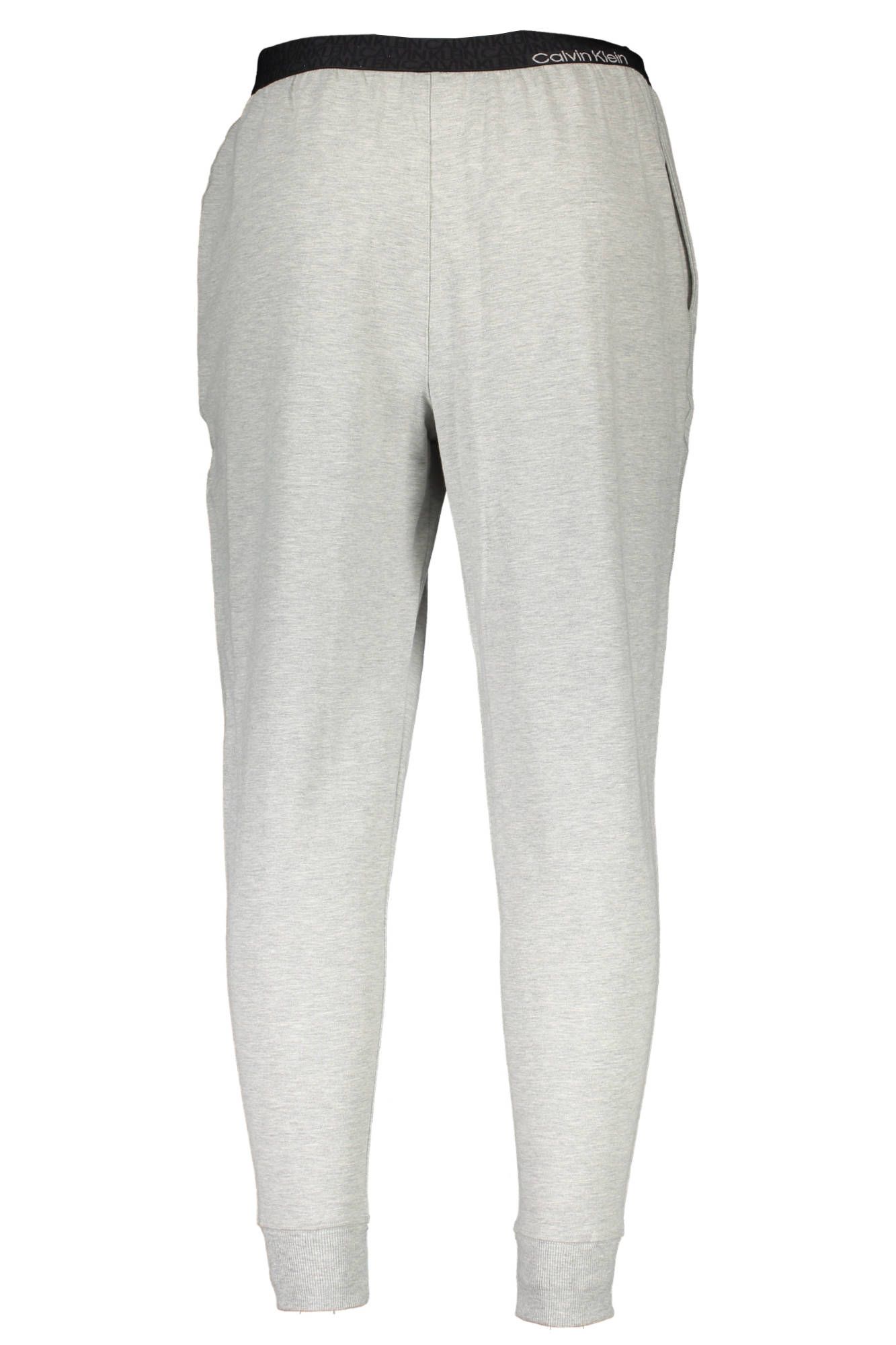 Elegant Gray Tailored Trousers with Contrast Details