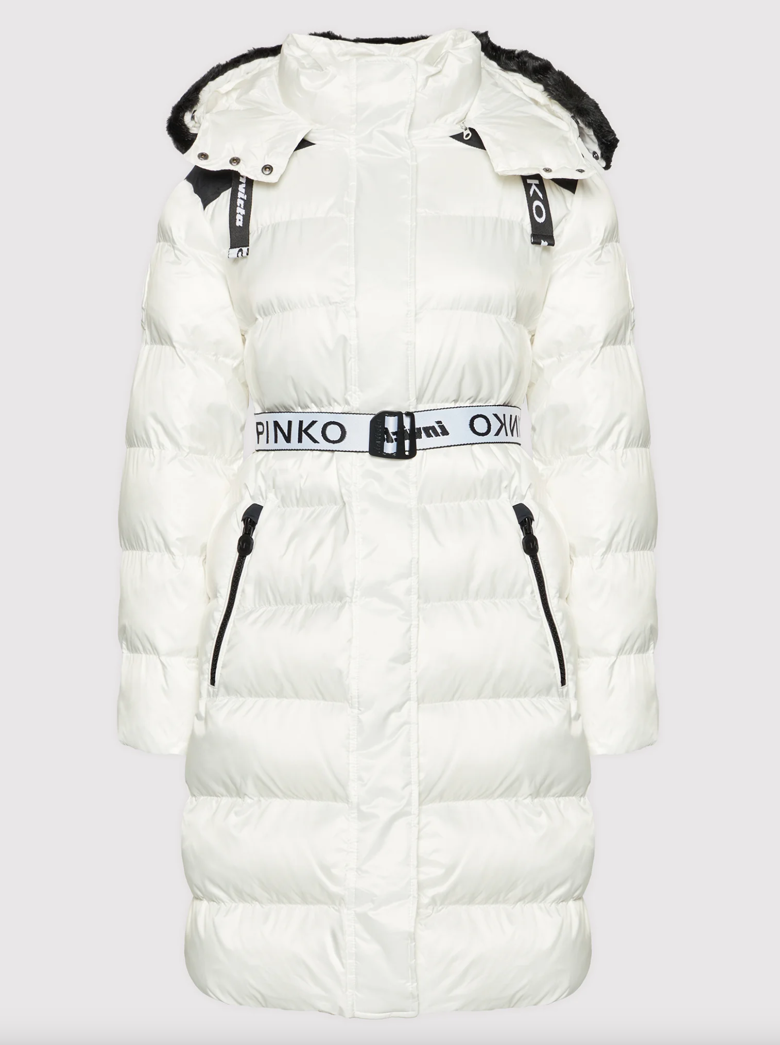 Куртки Pinko White Polyester Jackets & Coat 2374519 Гранд Орхидея Аутлет