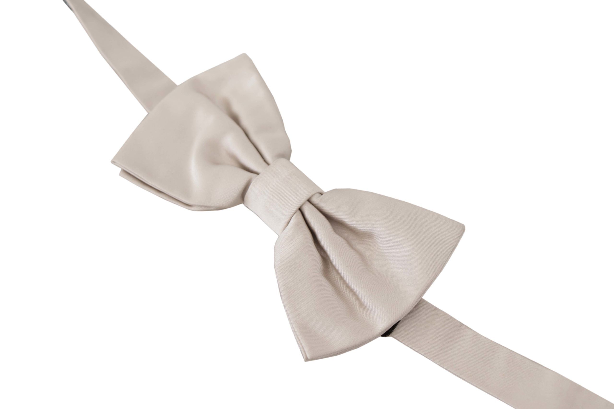 Exquisite Silk Gray Bow Tie