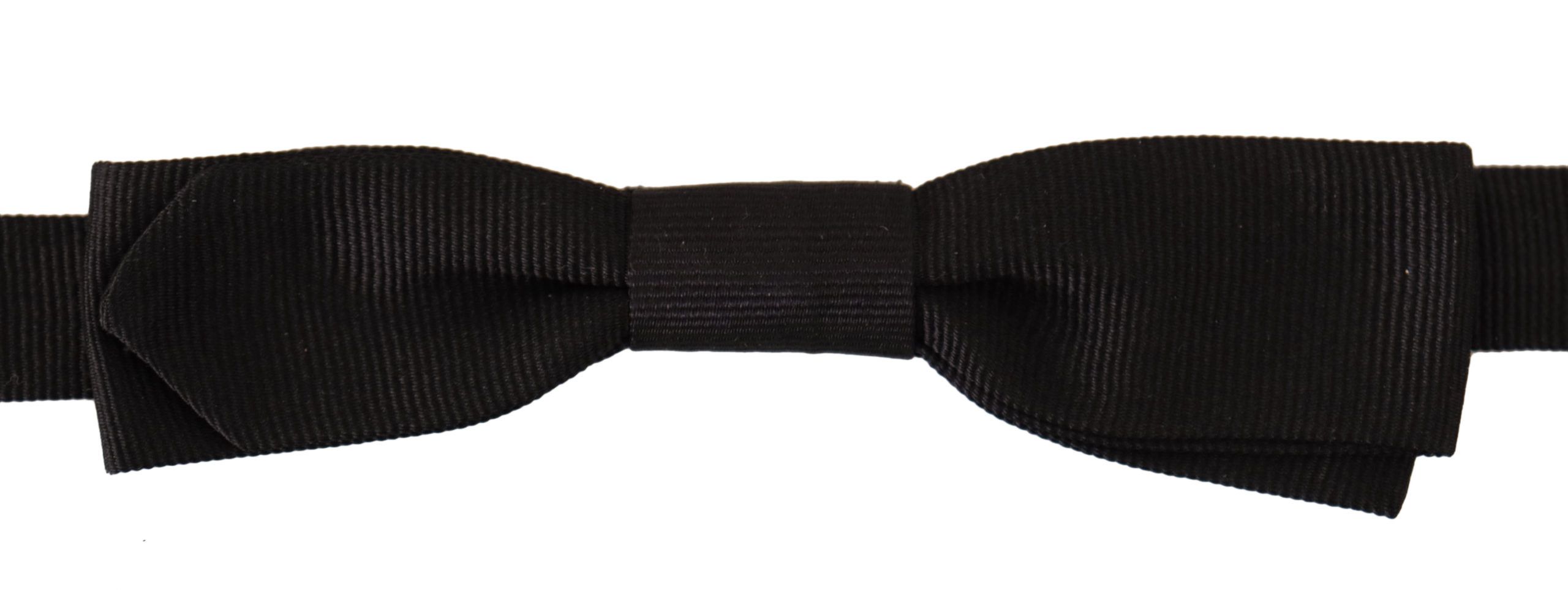 Elegant Black Silk Bow Tie