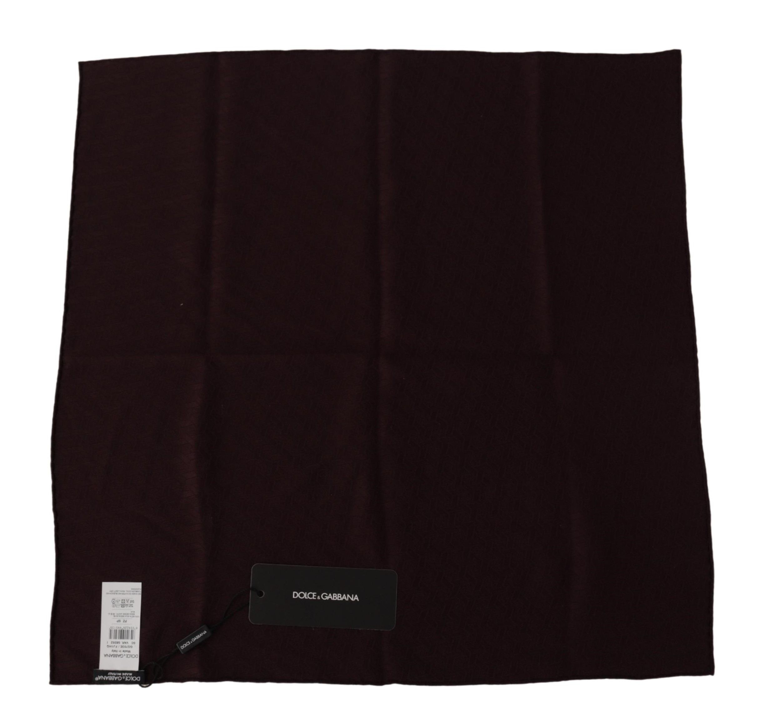 Brown Silk Blend Square Wrap Handkerchief Scarf