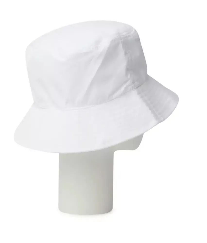 Chic White Logo Embossed Cotton Hat
