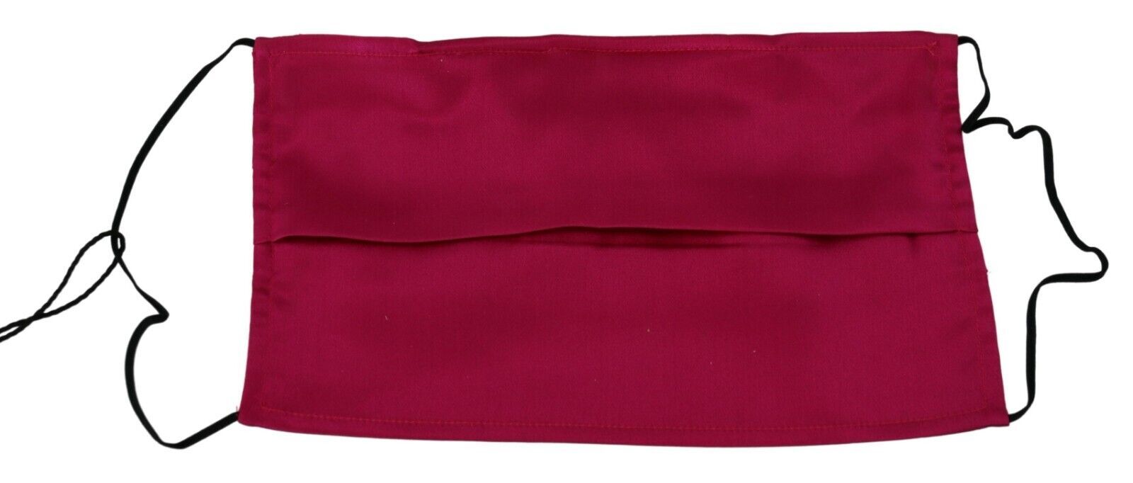 Maroon Silk Pleated Elastic Ear Strap One Size Face Mask