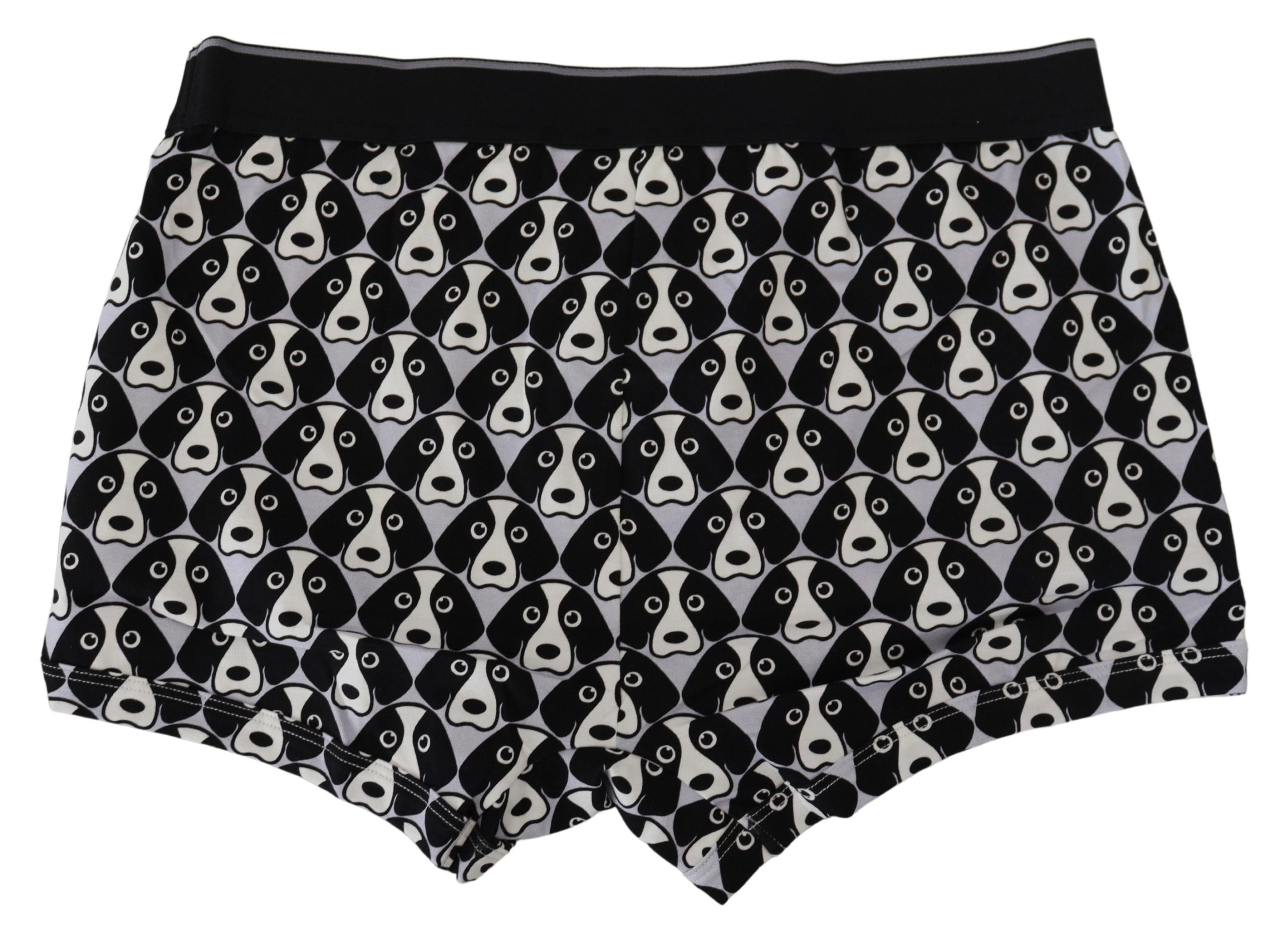 Black Dog Print Cotton Regular Boxer Underwear