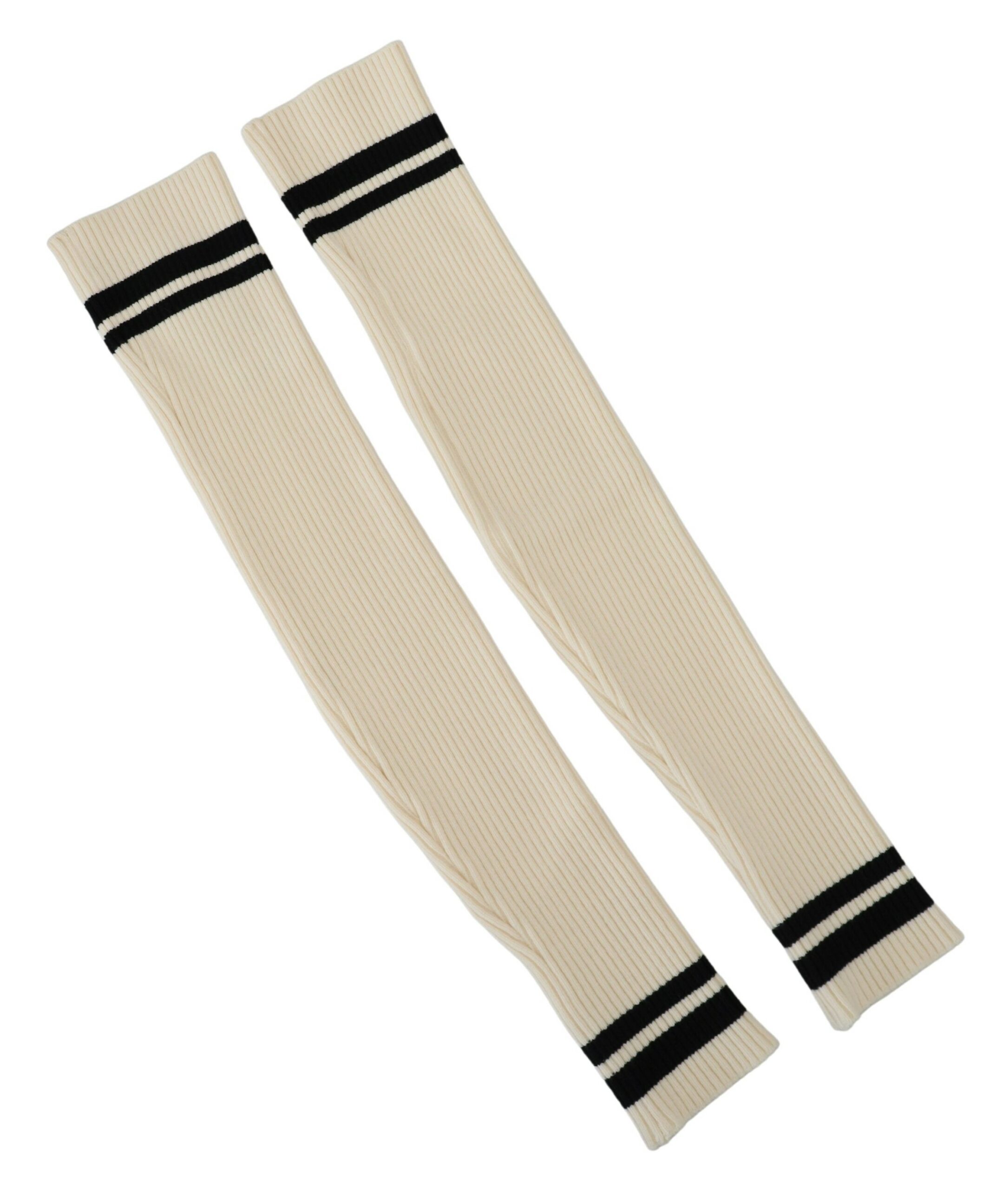 White Over Long Boot Thigh High Leg Warmers