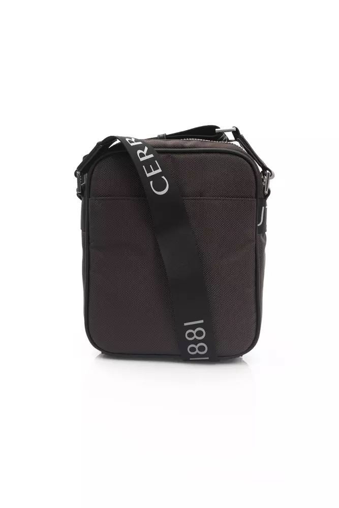 Elegant Brown Crossbody Handbag with Zip Detail