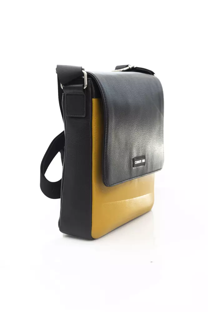 Yellow Leather Messenger Bag