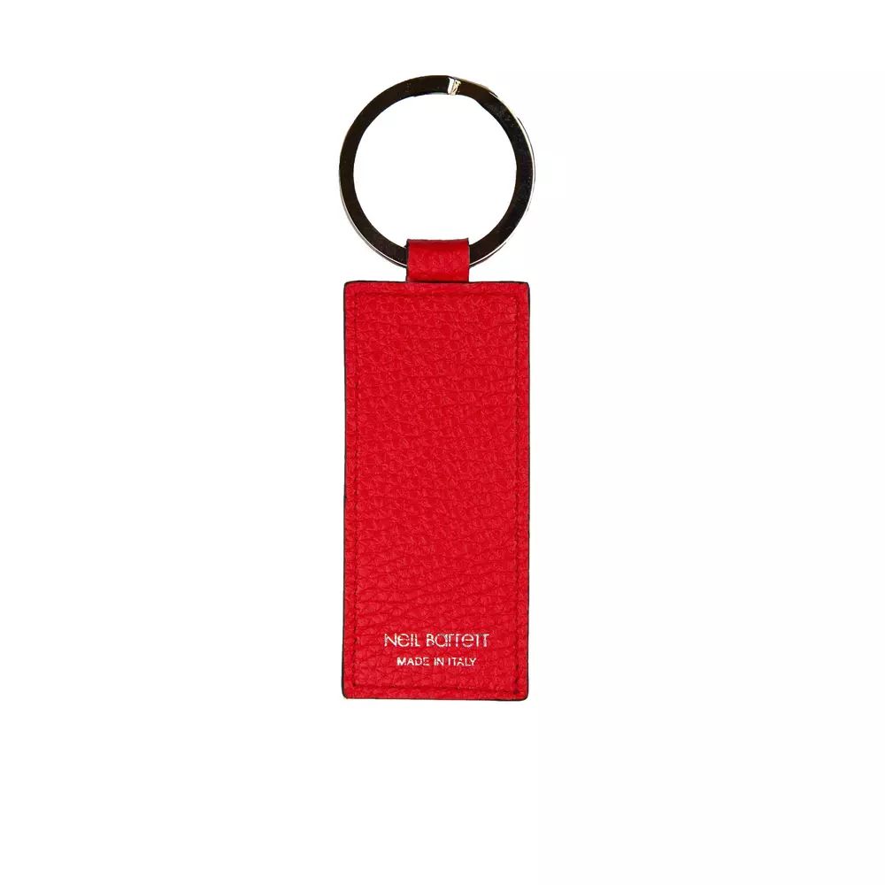 Chic Red Leather Keychain for Men