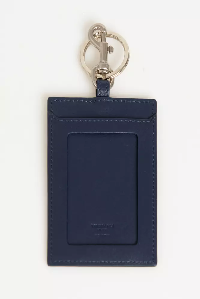 Blue Leather Keychain