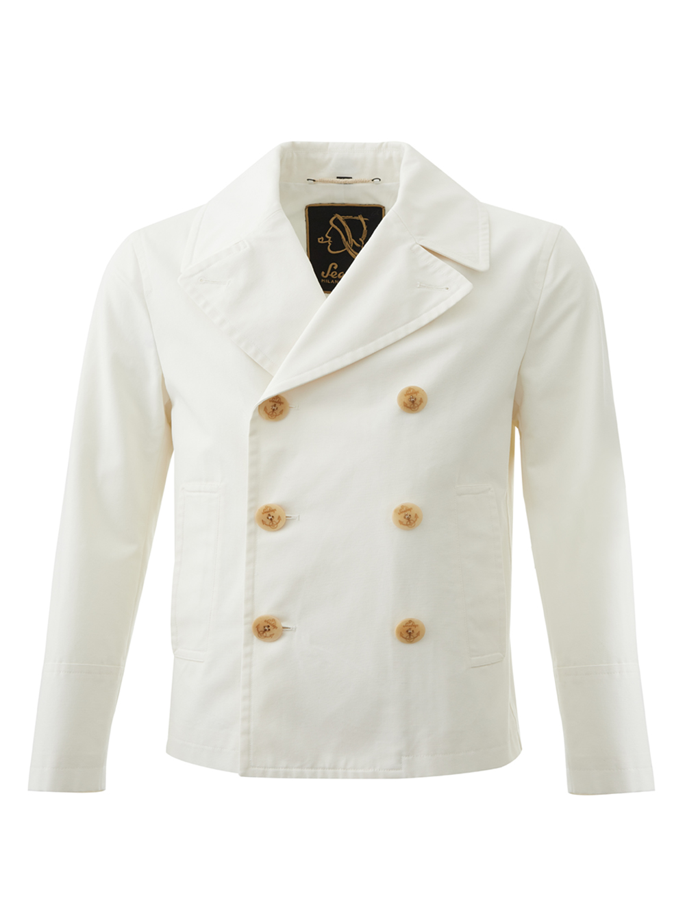 White Marine Style Double Breast Jacket 23MAR406_50