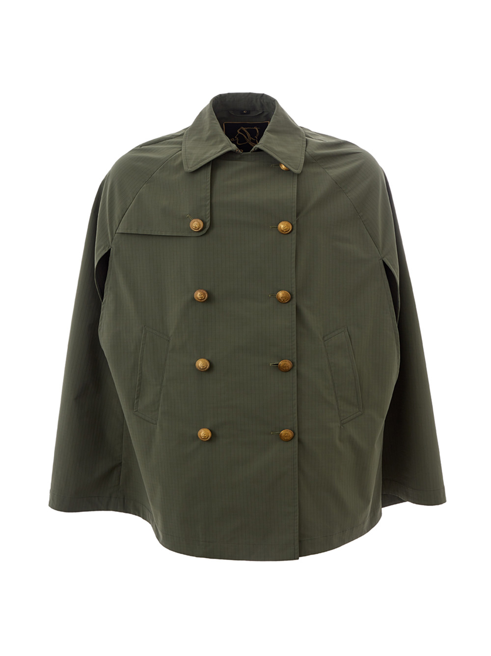 Green Tech Fabric Cape Jacket 23MAR410_50