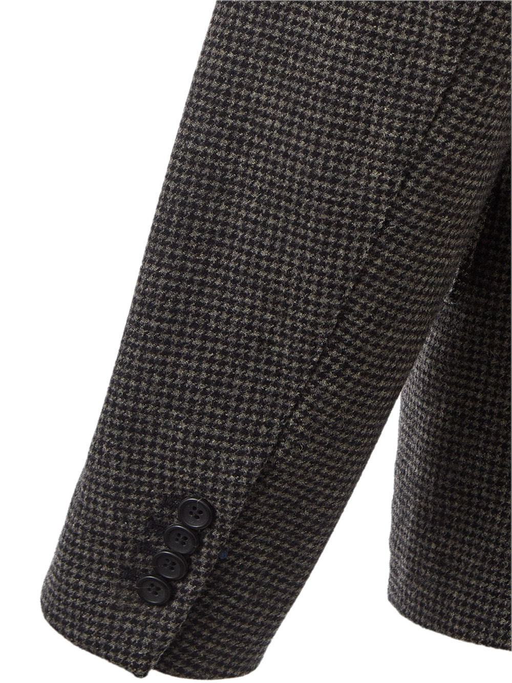 Wool Checked Single Breast Jacket
