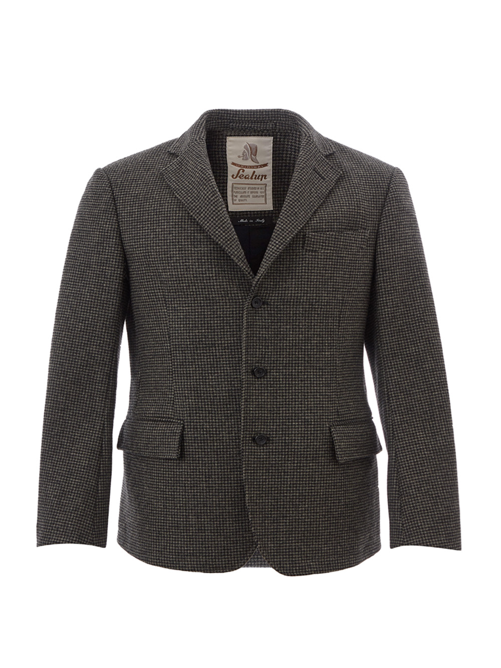 Wool Checked Single Breast Jacket