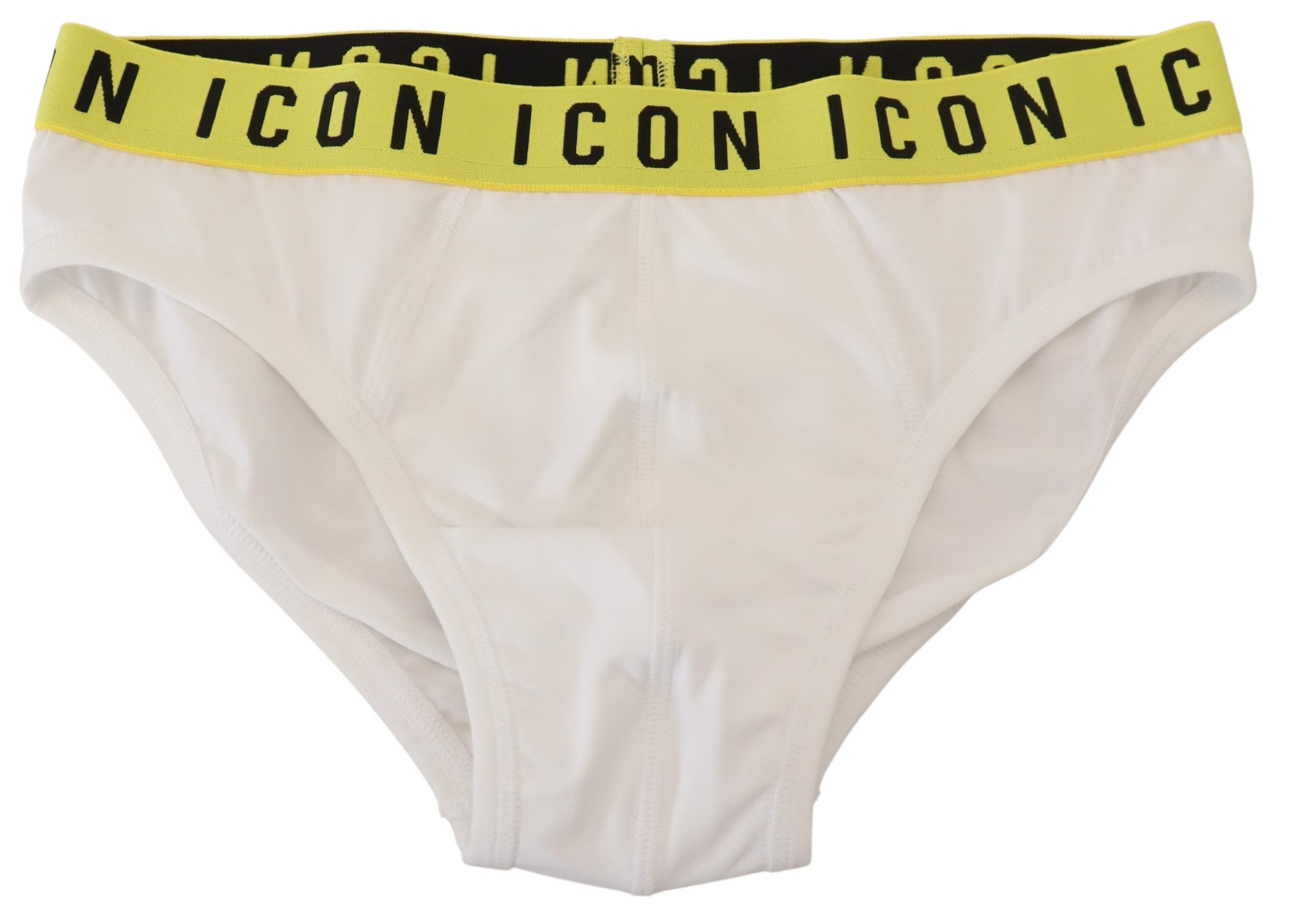 White ICON Logo Cotton Stretch Men Brief Underwear