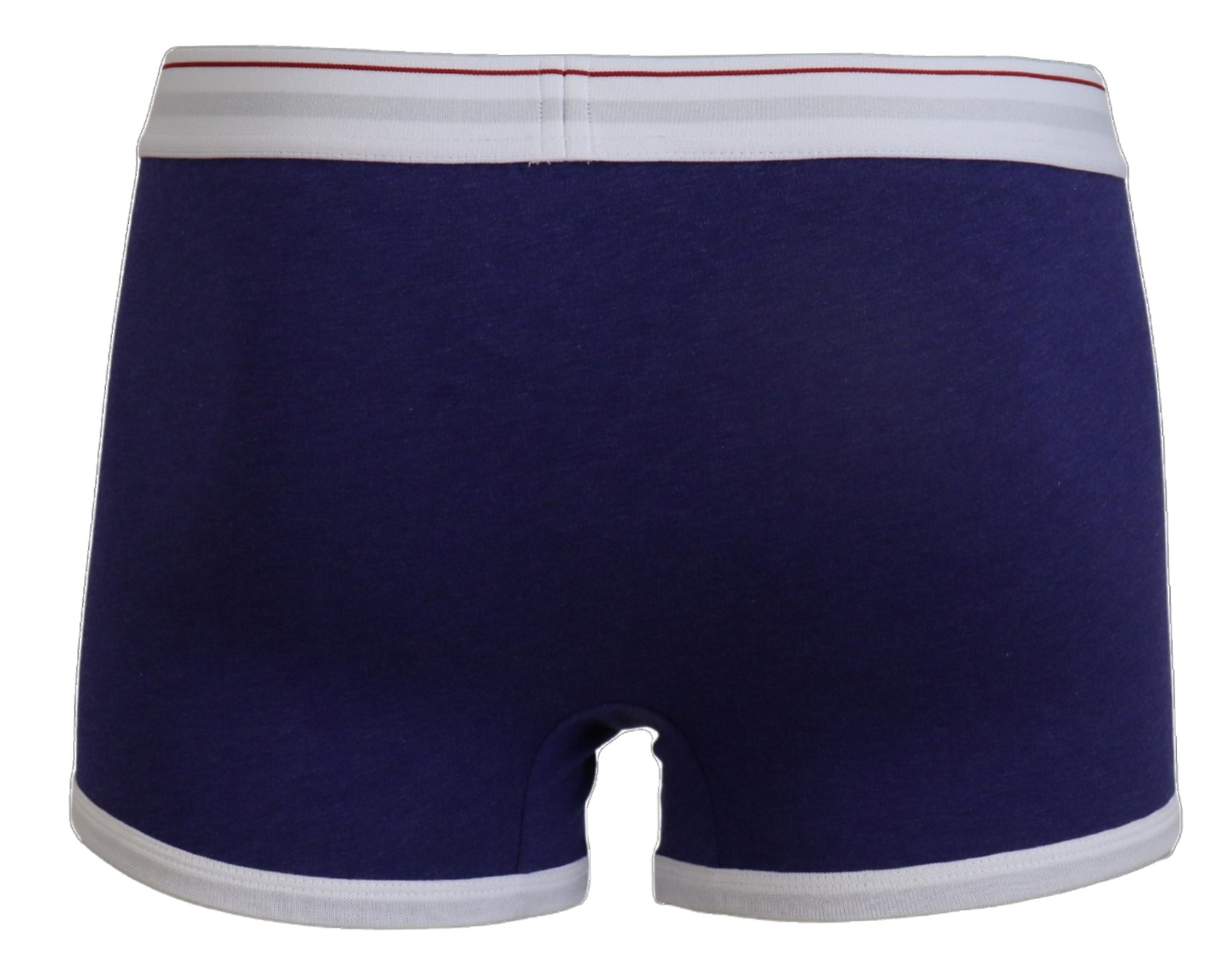 Blue White Logo Cotton Stretch Men Trunk Underwear
