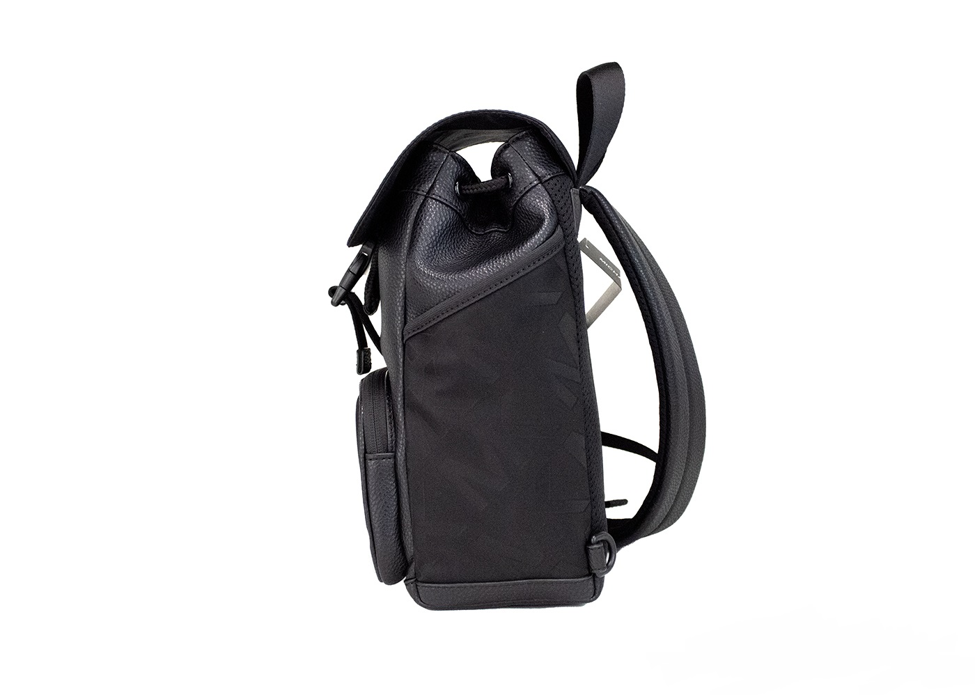 Kent Medium Black Nylon Leather Sport Slingpack Backpack Bag