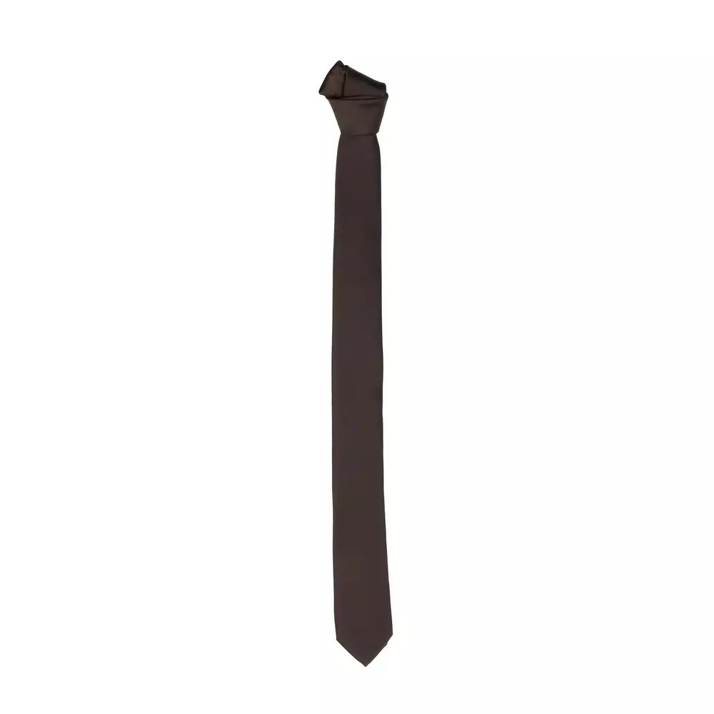 Slim Silk Brown Tie - Elegant Menswear Staple