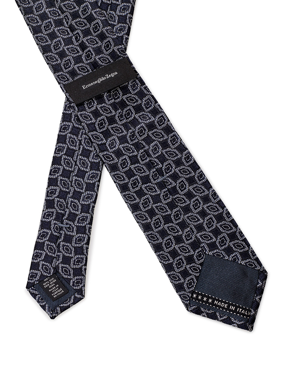 Dark Grey Silk Tie with Micro Print