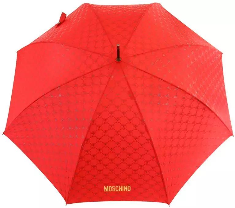 Elegant Red Umbrella with Iconic Emblem