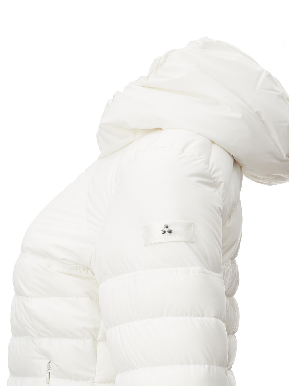 White Quilted Hooded Jacket