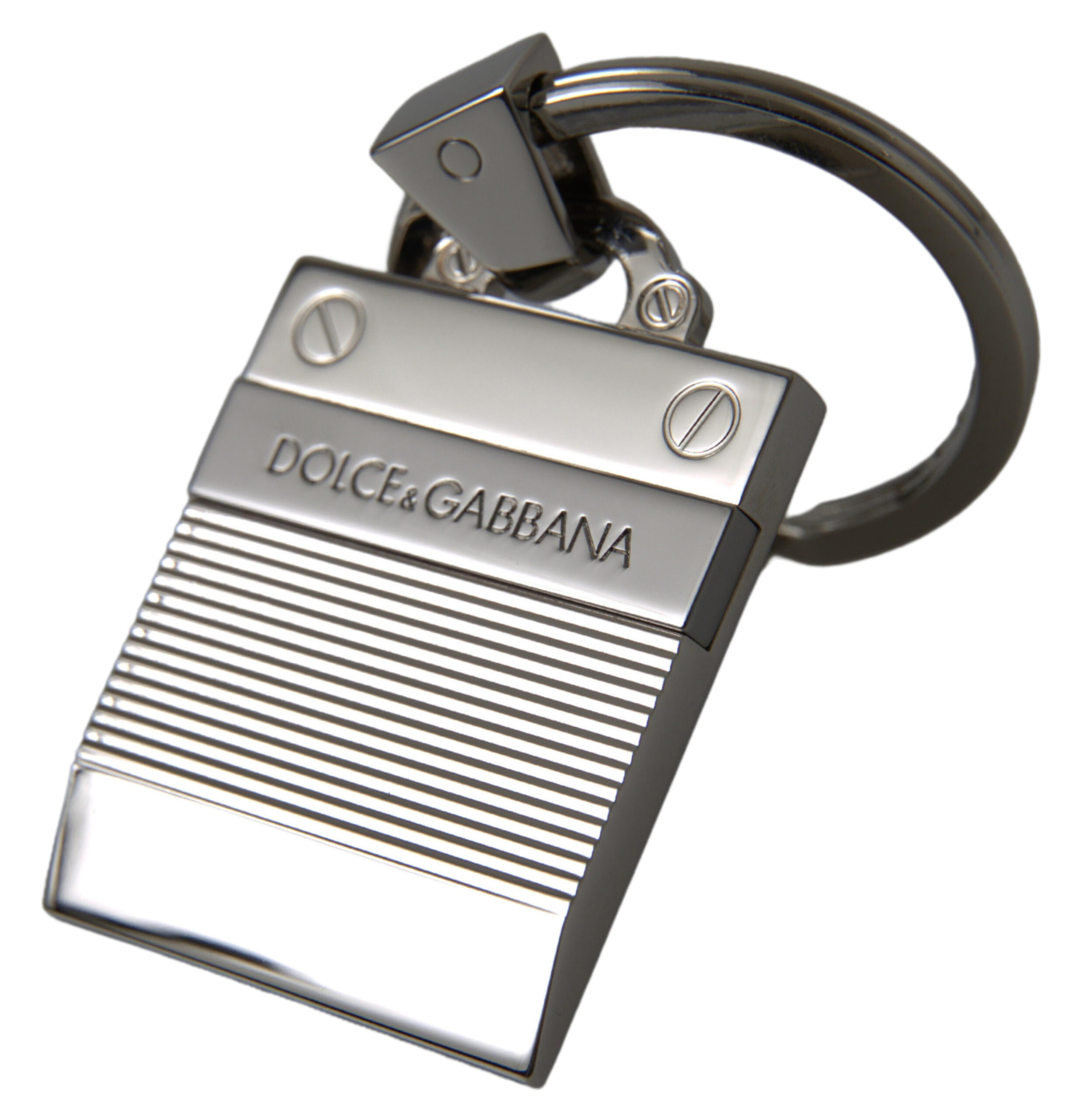 Silver Metal Logo Engrave Keychain Accessory Keyring