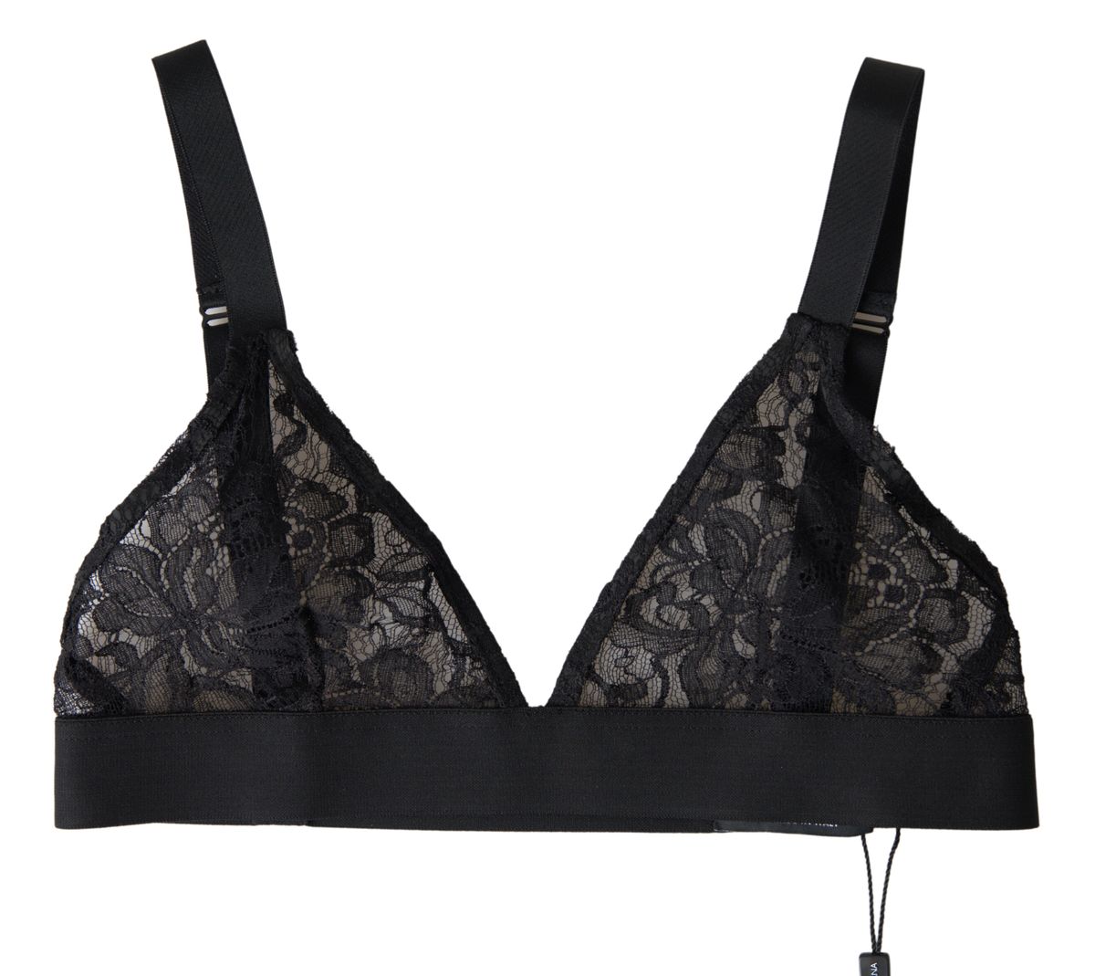 Black Floral Lace Nylon Stretch Bra Underwear BIK1730-40
