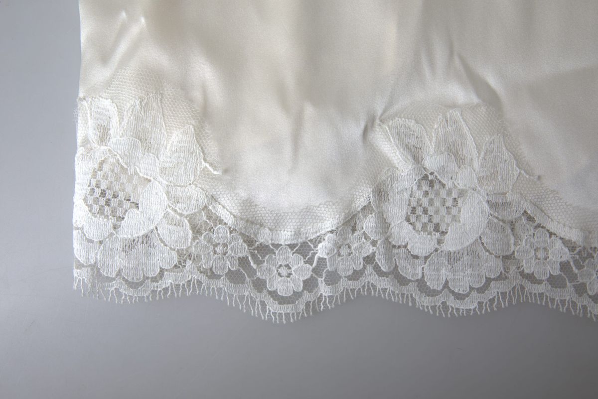 White Lace Silk Sleepwear Camisole Underwear