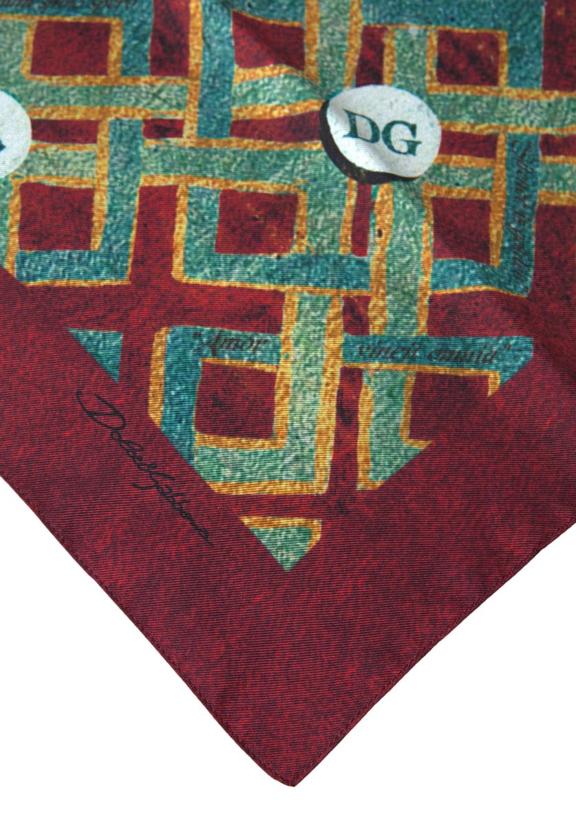 Multicolor Printed Square Handkerchief Scarf