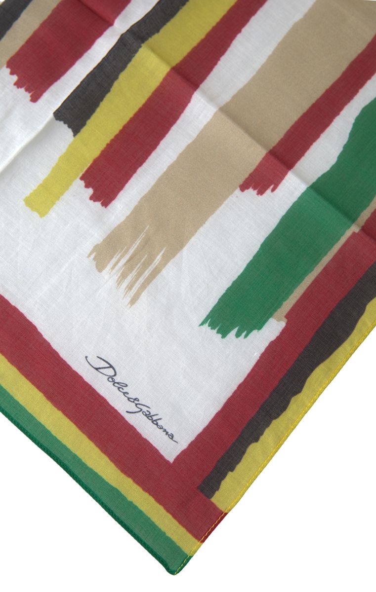 Multicolor Stripes Square Handkerchief Scarf