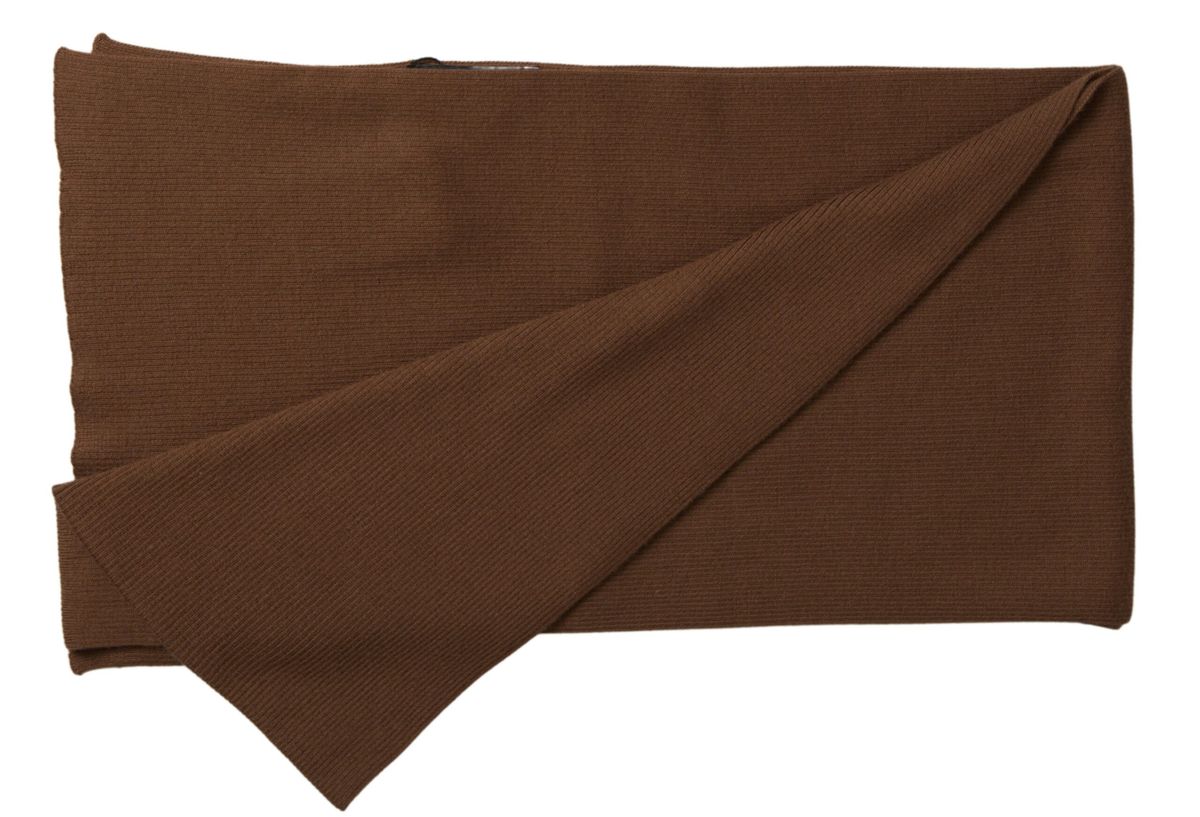 Brown Cashmere Knitted Neck Wrap Shawl Scarf