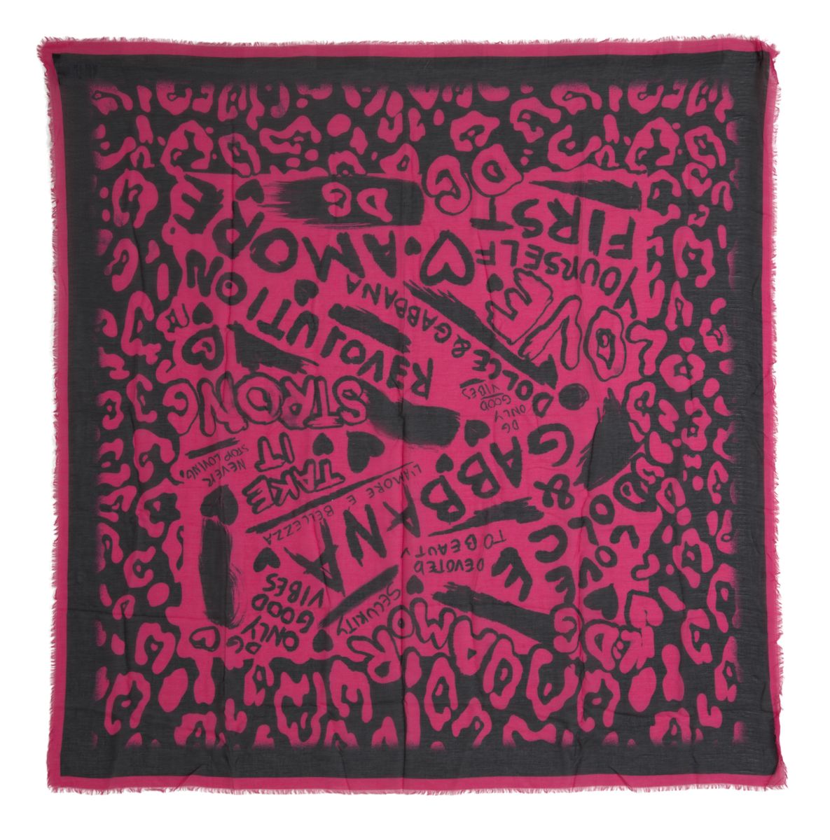 Pink Logo Print Shawl Modal Neck Wrap Scarf