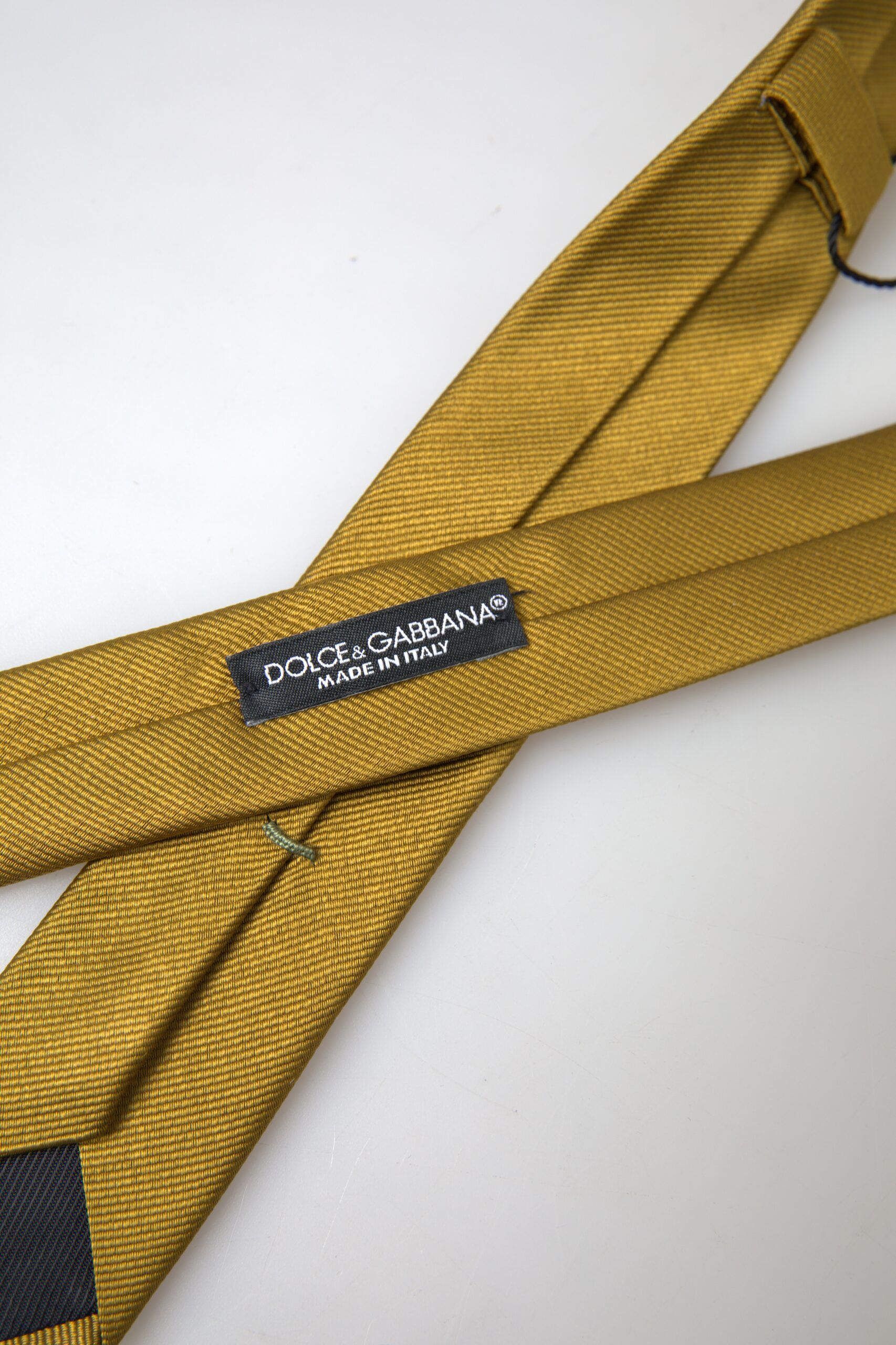 Gold Yellow Solid 100% Silk Necktie Men Tie